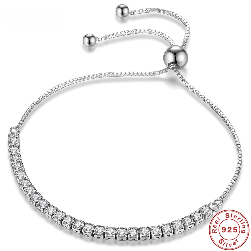 Tennis Bracelet cubic zirconia 925 Sterling Silver
