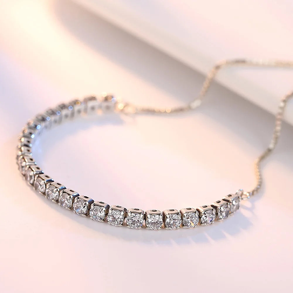 Tennis Bracelet cubic zirconia 925 Sterling Silver