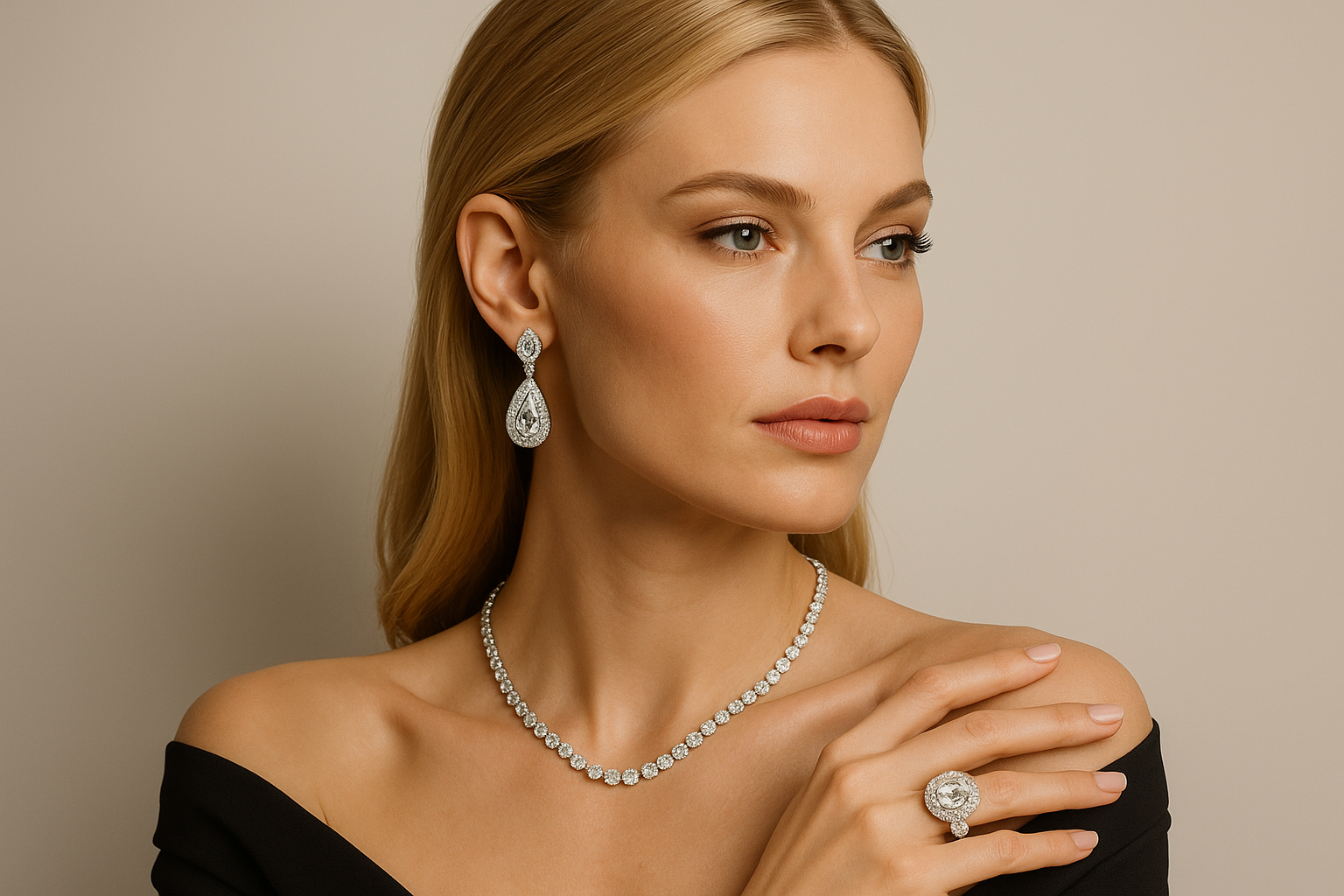 jewelry model blonde